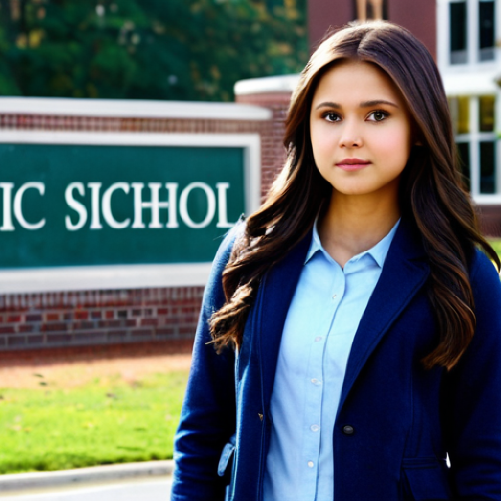 뱀파이어 다이어리 스토리 소개 - **

"Elena Gilbert, fully clothed in modest casual wear, standing in front of the Mystic Falls High ...