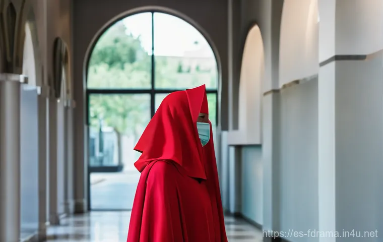 핸드메이즈 테일의 심리적 요소 - Here are three detailed image prompts, adhering strictly to the guidelines provided: