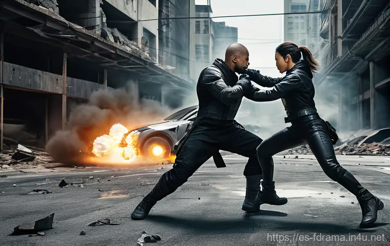 더 매트릭스 리로디드 분석 - **Prompt:** A young man, styled like Neo from The Matrix, wearing a sophisticated, dark trench coat ...