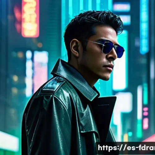 Home 33 더 매트릭스 스토리 해석 - A detailed cinematic portrait of Neo as "The One," standing confidently in a futuristic urban enviro...